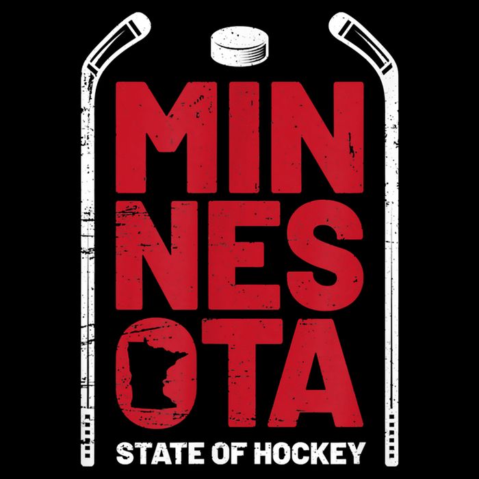 Minnesota State Of Hockey Mn State Map Youth Performance Sprint T-Shirt