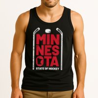 Minnesota State Of Hockey Mn State Map Tank Top