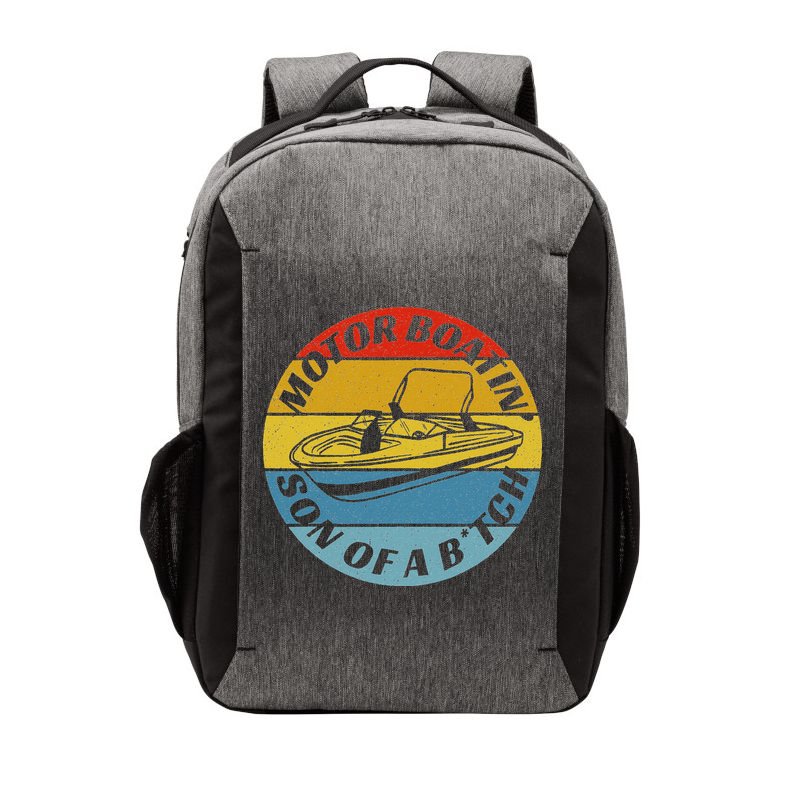 Motorboatin Son Of A Btch Funny Motorboating Vector Backpack