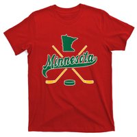 Minnesota State Of Hockey Mn State Map T-Shirt