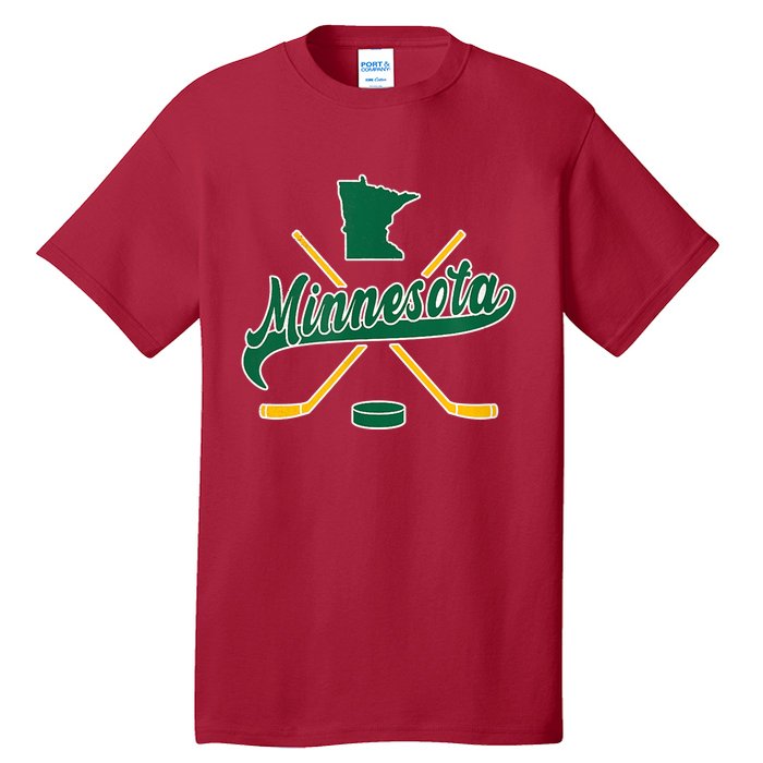 Minnesota State Of Hockey Mn State Map Tall T-Shirt