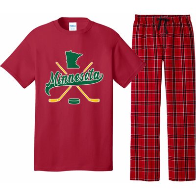 Minnesota State Of Hockey Mn State Map Pajama Set