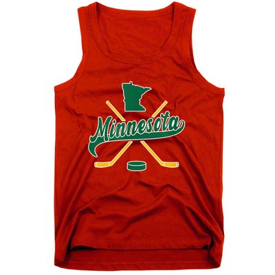 Minnesota State Of Hockey Mn State Map Tank Top