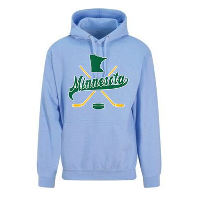 Minnesota State Of Hockey Mn State Map Unisex Surf Hoodie