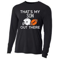 My Son Out There American Football Family Mom Dad Men Women Cooling Performance Long Sleeve Crew