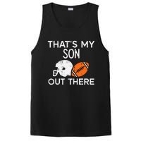 My Son Out There American Football Family Mom Dad Men Women PosiCharge Competitor Tank