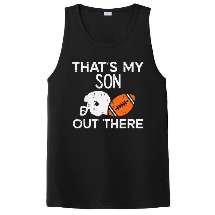 My Son Out There American Football Family Mom Dad Men Women PosiCharge Competitor Tank