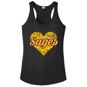 Monticello Sages Over Heart Ladies PosiCharge Competitor Racerback Tank