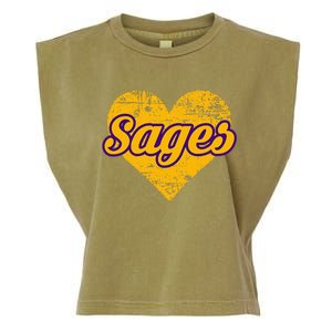 Monticello Sages Over Heart Garment-Dyed Women's Muscle Tee