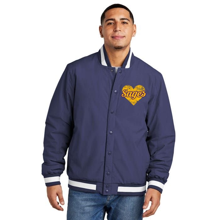 Monticello Sages Over Heart Insulated Varsity Jacket