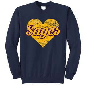 Monticello Sages Over Heart Tall Sweatshirt