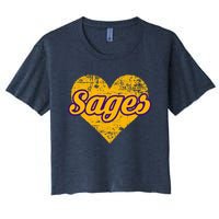 Monticello Sages Over Heart Women's Crop Top Tee