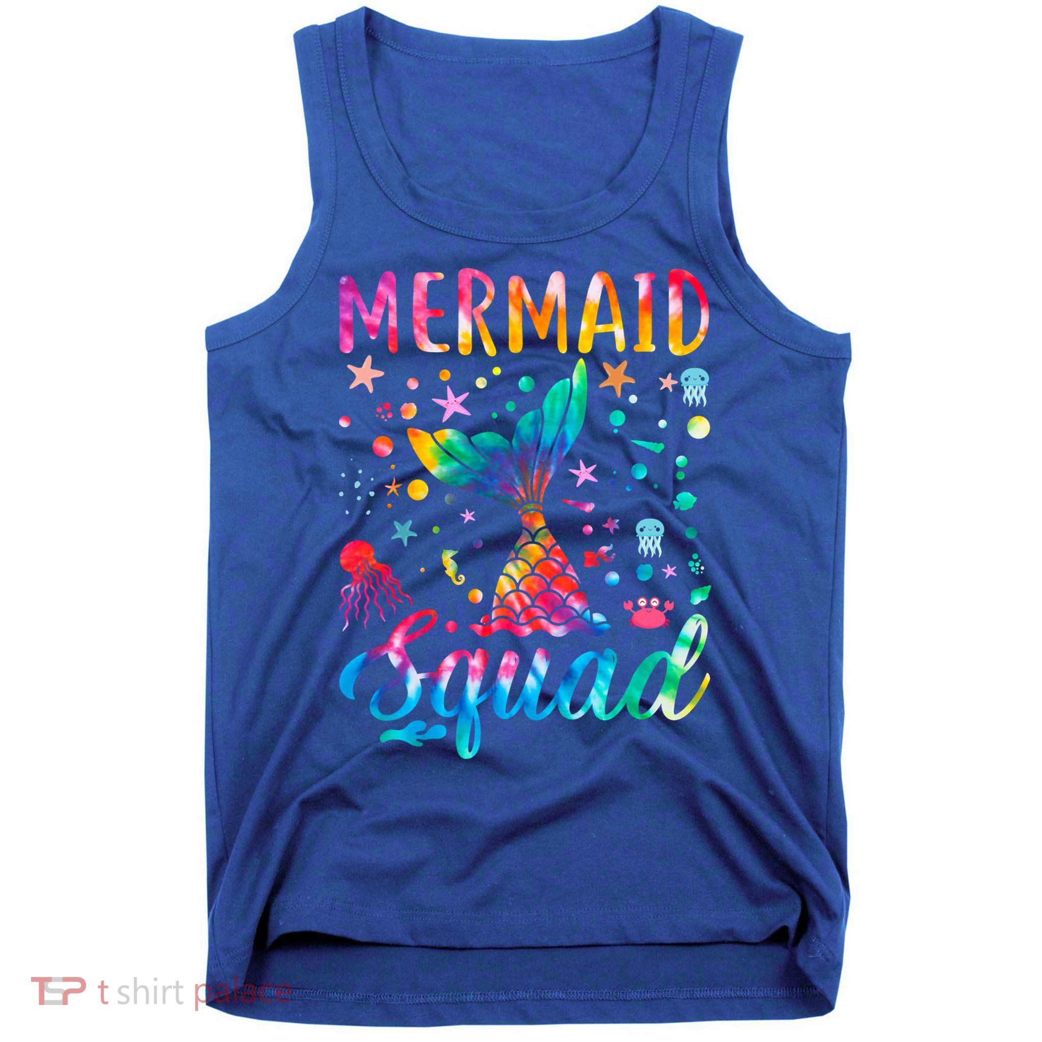 Mermaid Squad Of The Birthday Family Matching Gift Tank Top