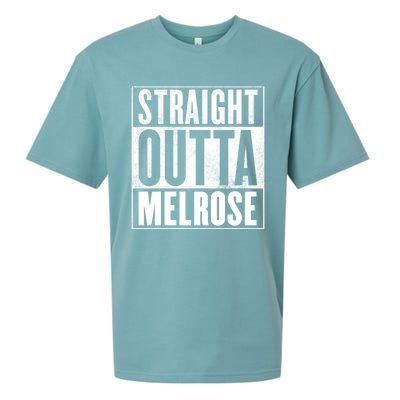 Melrose Straight Outta Melrose Gift Sueded Cloud Jersey T-Shirt