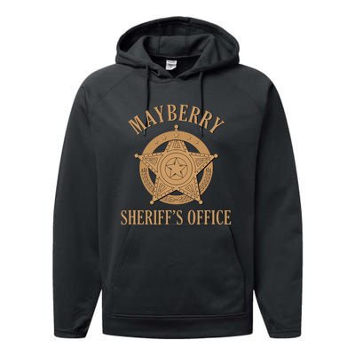 Mayberry SheriffS Office Classic Tv Performance Fleece Hoodie