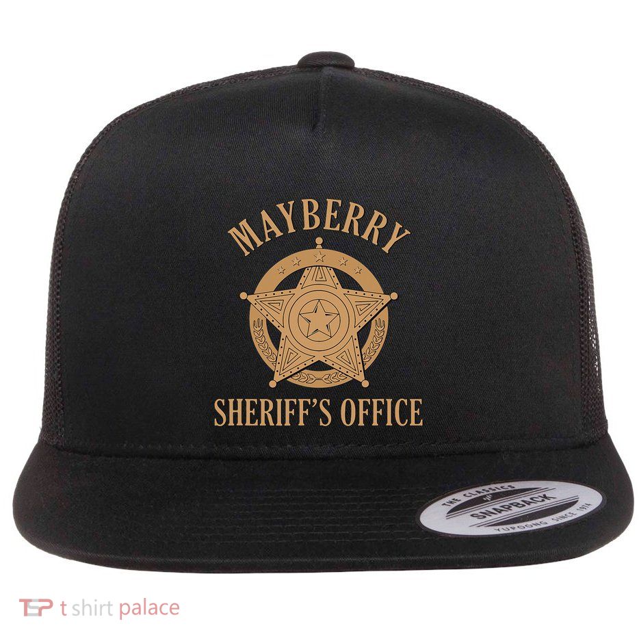 Mayberry SheriffS Office Classic Tv Flat Bill Trucker Hat