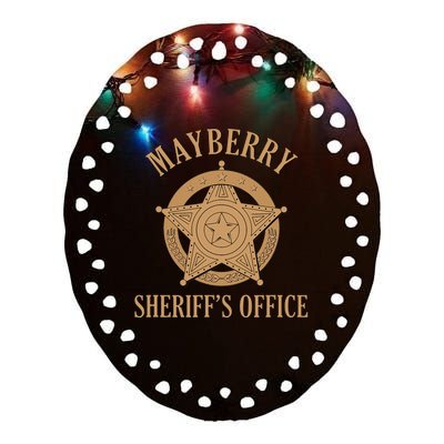 Mayberry SheriffS Office Classic Tv Ceramic Oval Ornament