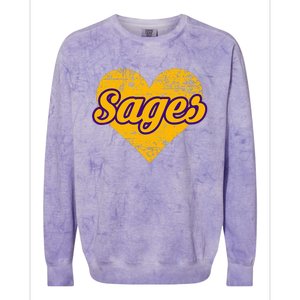 Monticello Sages Over Heart Colorblast Crewneck Sweatshirt