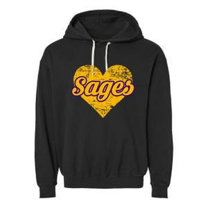 Monticello Sages Over Heart Garment-Dyed Fleece Hoodie