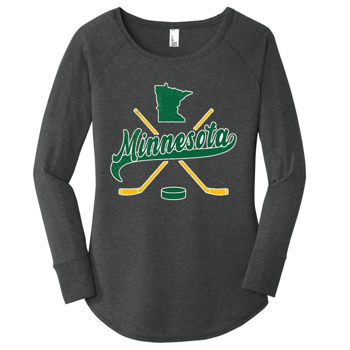 Minnesota State Of Hockey Women's Perfect Tri Tunic Long Sleeve Shirt