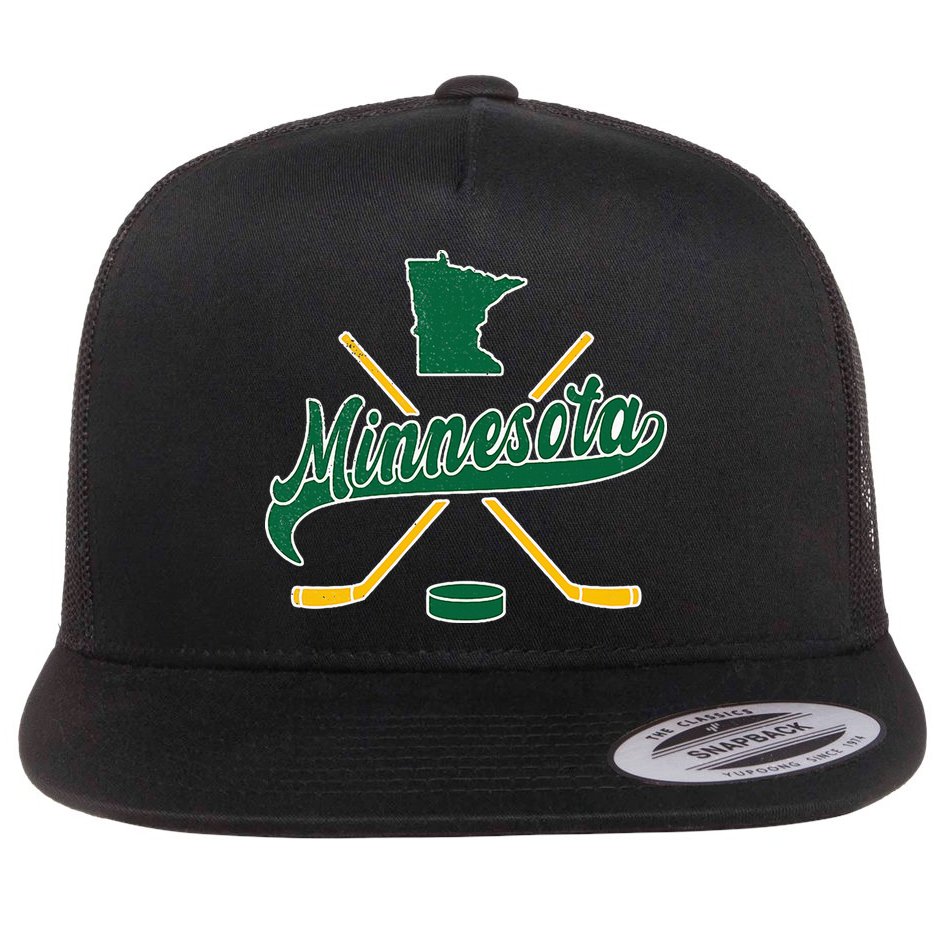 Minnesota State Of Hockey Flat Bill Trucker Hat
