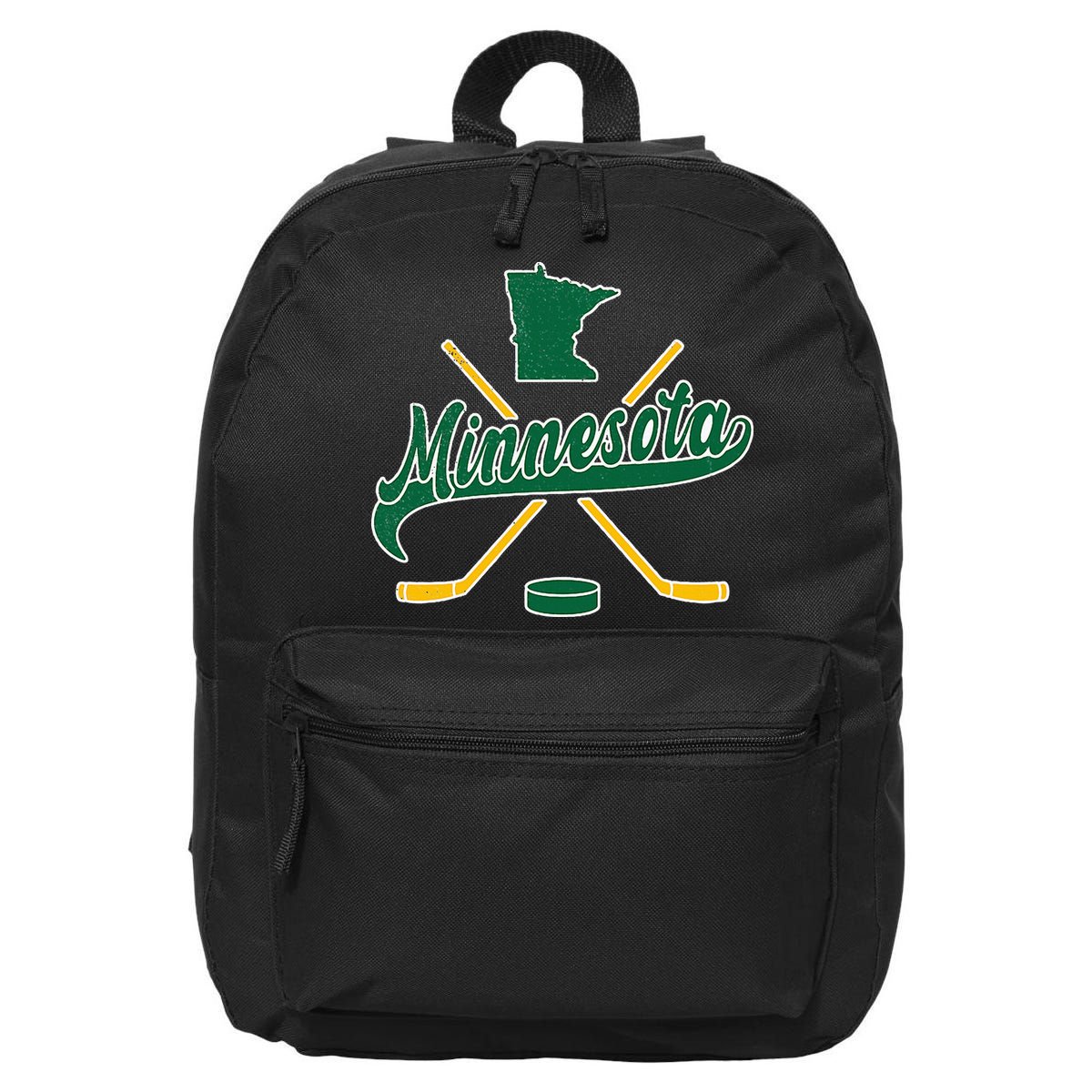 Minnesota State Of Hockey 16 in Basic Backpack