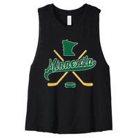 Minnesota State Of Hockey Women's Racerback Cropped Tank