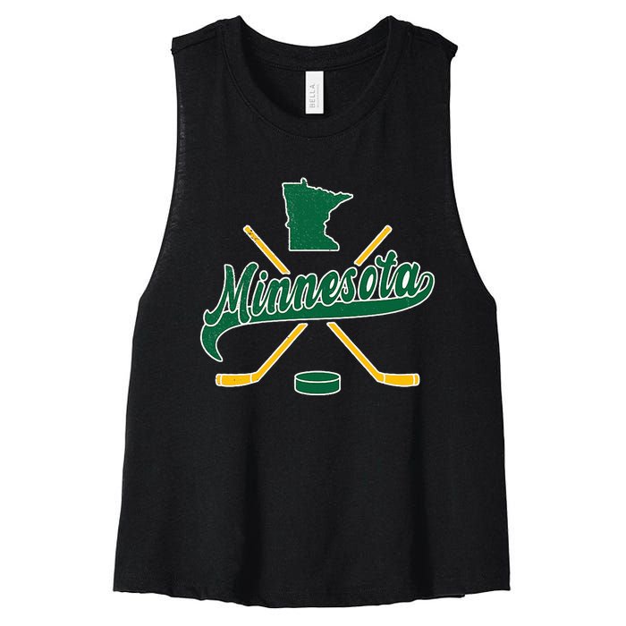 Minnesota State Of Hockey Women's Racerback Cropped Tank