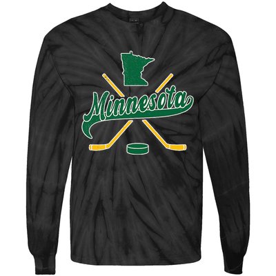 Minnesota State Of Hockey Tie-Dye Long Sleeve Shirt