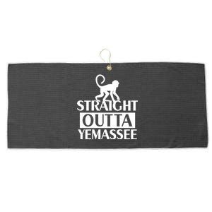 Monkey Straight Outta Yemassee Large Microfiber Waffle Golf Towel