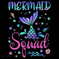 Mermaid Squad Of The Birthday Mermaid Tail Family Matching Stripe Pom Pom Beanie