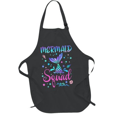Mermaid Squad Of The Birthday Mermaid Tail Family Matching Apron