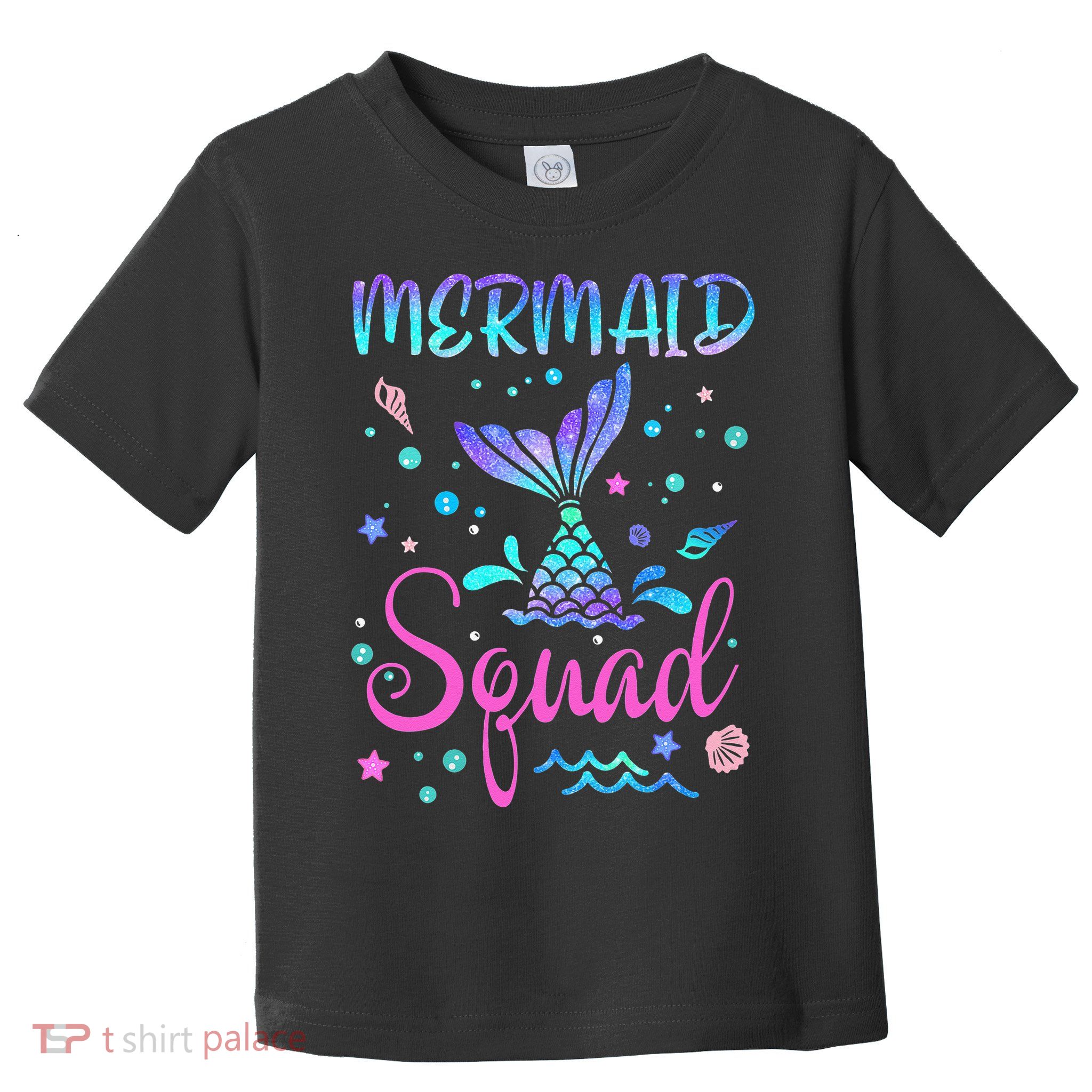 Mermaid Squad Of The Birthday Mermaid Tail Family Matching Toddler T-Shirt