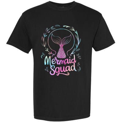 Mermaid Squad Of The Birthday Mermaid Garment-Dyed Heavyweight T-Shirt