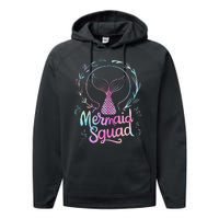 Mermaid Squad Of The Birthday Mermaid Performance Fleece Hoodie