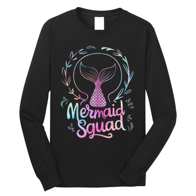 Mermaid Squad Of The Birthday Mermaid Long Sleeve Shirt