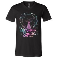 Mermaid Squad Of The Birthday Mermaid V-Neck T-Shirt