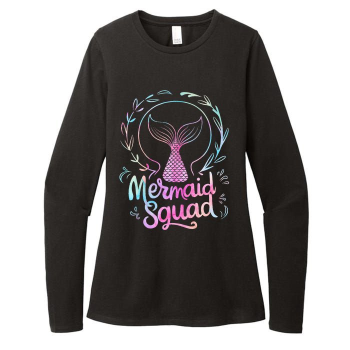 Mermaid Squad Of The Birthday Mermaid Womens CVC Long Sleeve Shirt