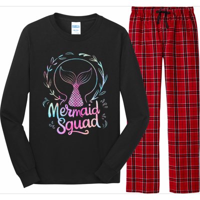 Mermaid Squad Of The Birthday Mermaid Long Sleeve Pajama Set