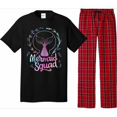 Mermaid Squad Of The Birthday Mermaid Pajama Set