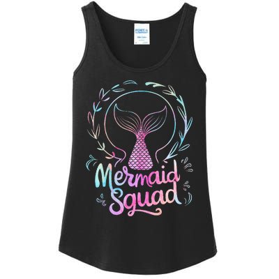 Mermaid Squad Of The Birthday Mermaid Ladies Essential Tank