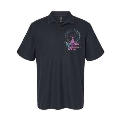 Mermaid Squad Of The Birthday Mermaid Softstyle Adult Sport Polo