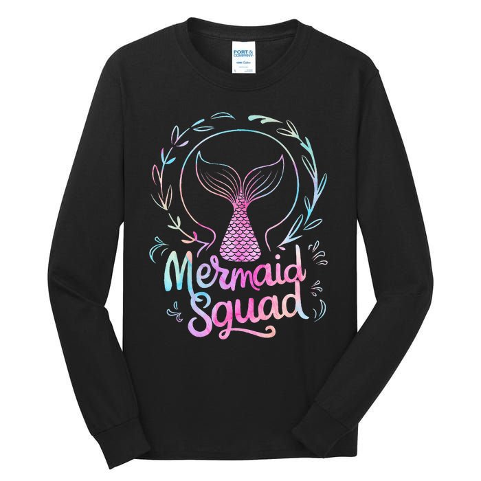 Mermaid Squad Of The Birthday Mermaid Tall Long Sleeve T-Shirt