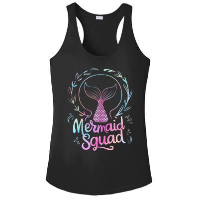 Mermaid Squad Of The Birthday Mermaid Ladies PosiCharge Competitor Racerback Tank