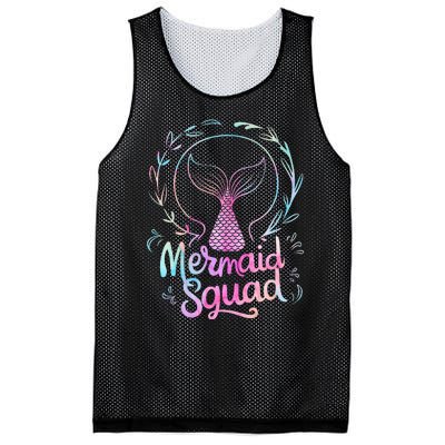 Mermaid Squad Of The Birthday Mermaid Mesh Reversible Basketball Jersey Tank