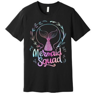 Mermaid Squad Of The Birthday Mermaid Premium T-Shirt