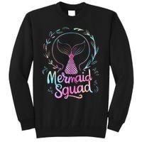 Mermaid Squad Of The Birthday Mermaid Tall Sweatshirt