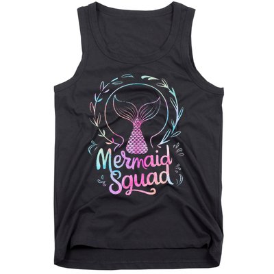 Mermaid Squad Of The Birthday Mermaid Tank Top