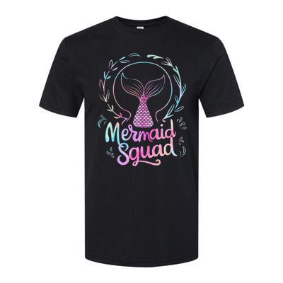 Mermaid Squad Of The Birthday Mermaid Softstyle CVC T-Shirt