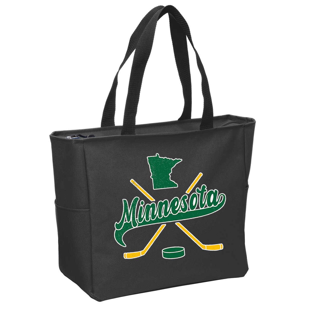 Minnesota State Of Hockey Zip Tote Bag